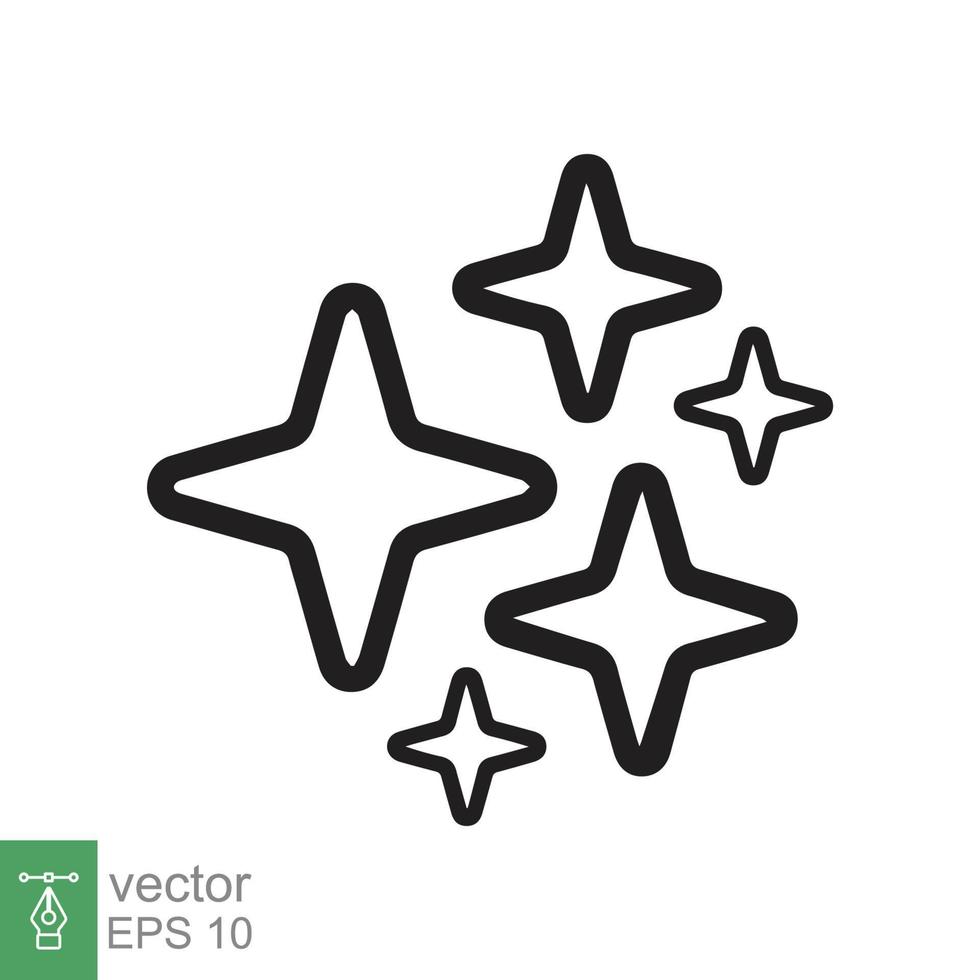 Shine, clean star icon. simple flat icon. Fresh, sparkle, bright, twinkle, shiny, glow, spark, celebration element. Vector illustration isolated on white background. EPS 10.