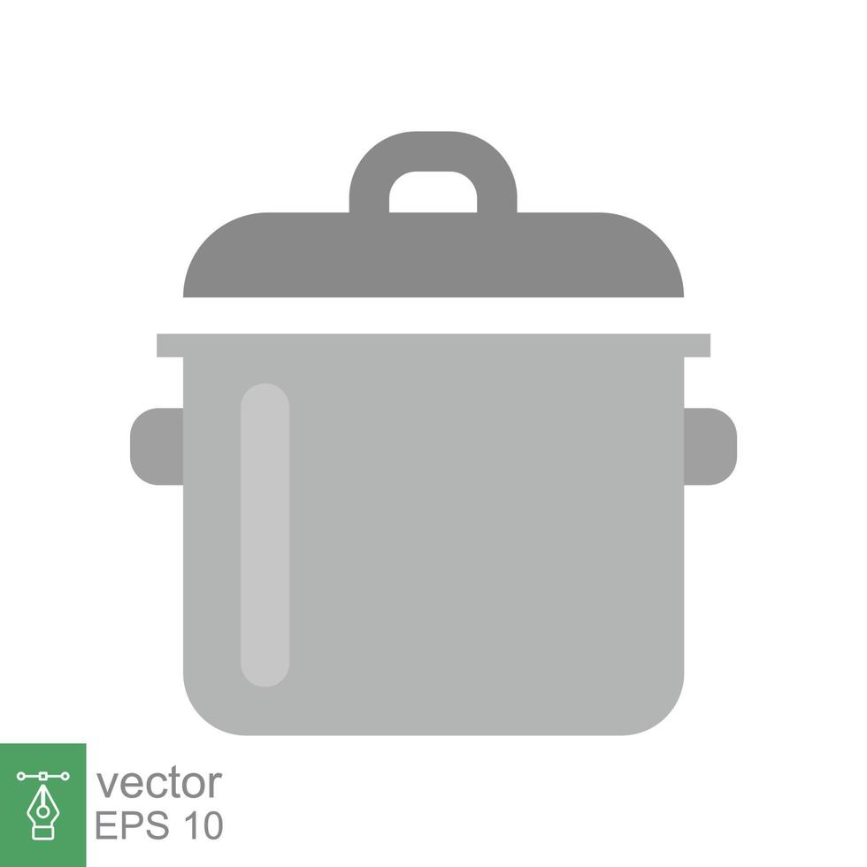 Pressure cooker icon. Simple flat style. Instant pot pressure cooker, cooking food, utensil, kitchen concept. Vector illustration isolated on white background. EPS 10.