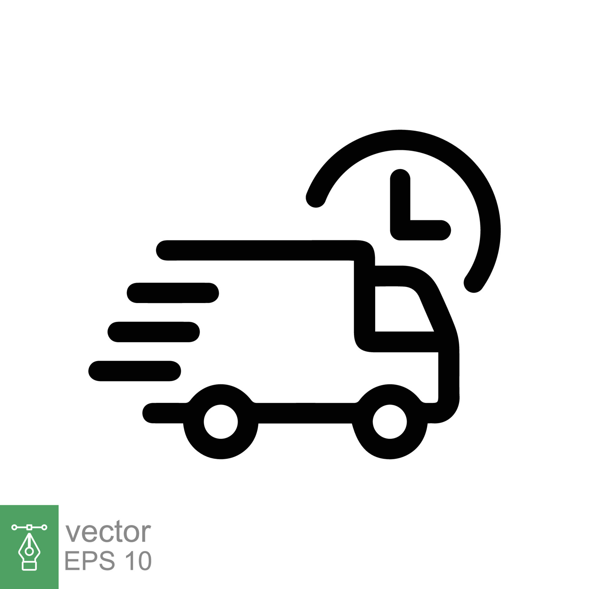 Express delivery - Free transportation icons