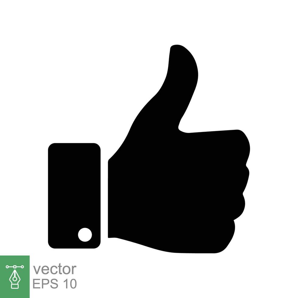 Hand thumb up icon. Simple flat style. Ok, good, like, yes, follow, best, approve symbol, positive concept. Vector illustration isolated on white background. EPS 10.