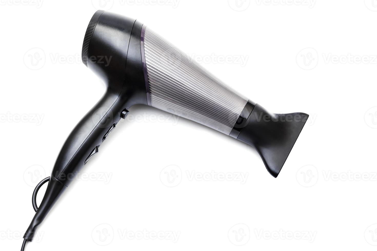 Professional hair dryer device on white background photo