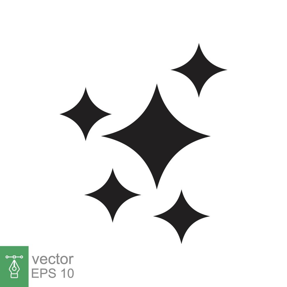 Shine, clean star icon. simple flat icon. Fresh, sparkle, bright, twinkle, shiny, glow, spark, celebration element. Vector illustration isolated on white background. EPS 10.