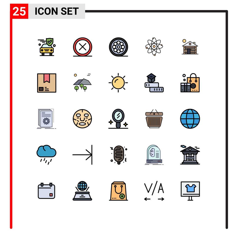 25 Creative Icons Modern Signs and Symbols of hotel molecule remove chemistry web Editable Vector Design Elements