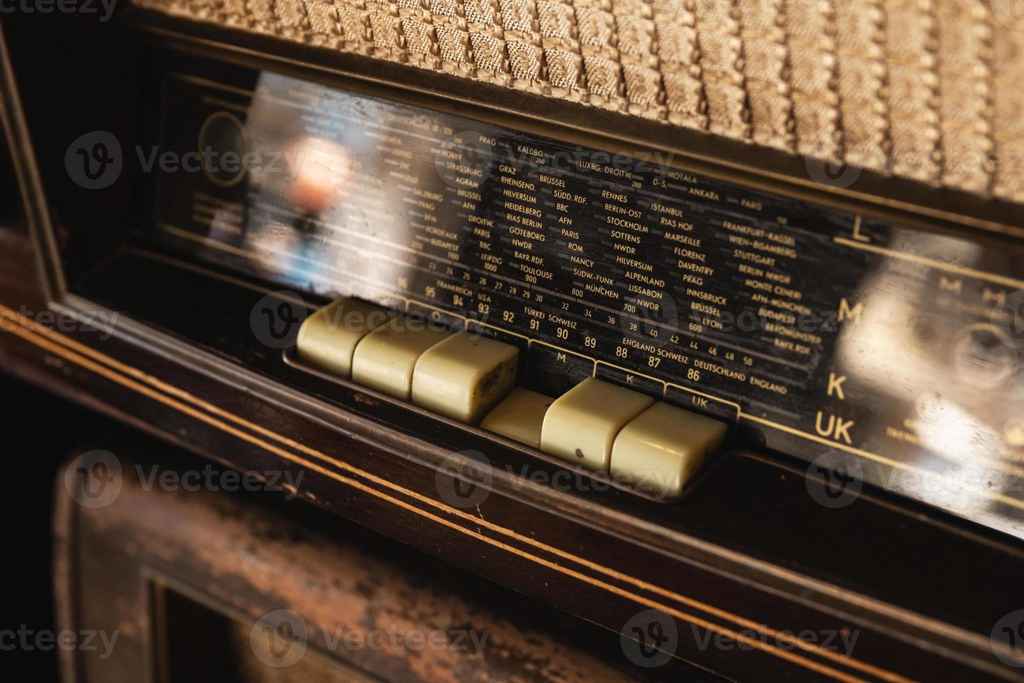 Old radio receiver photo