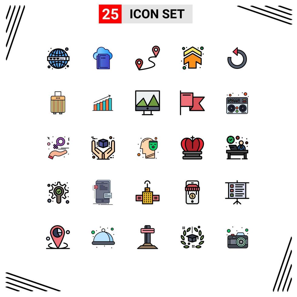 25 Creative Icons Modern Signs and Symbols of rotate refresh location direction arrows Editable Vector Design Elements