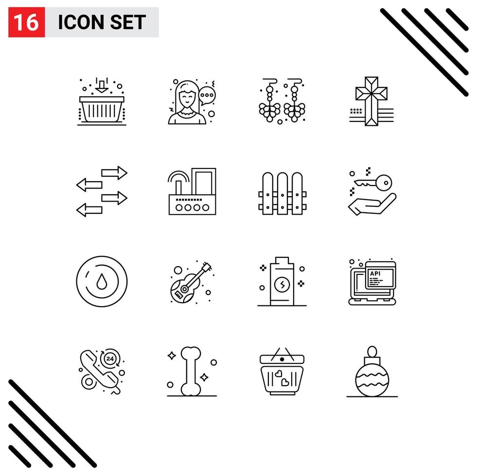 16 Outline concept for Websites Mobile and Apps device traffic earrings import church Editable Vector Design Elements