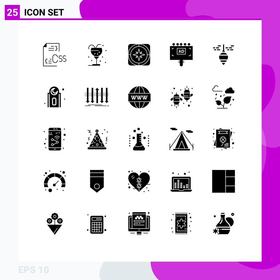 25 Creative Icons Modern Signs and Symbols of board ad ice travel direction Editable Vector Design Elements
