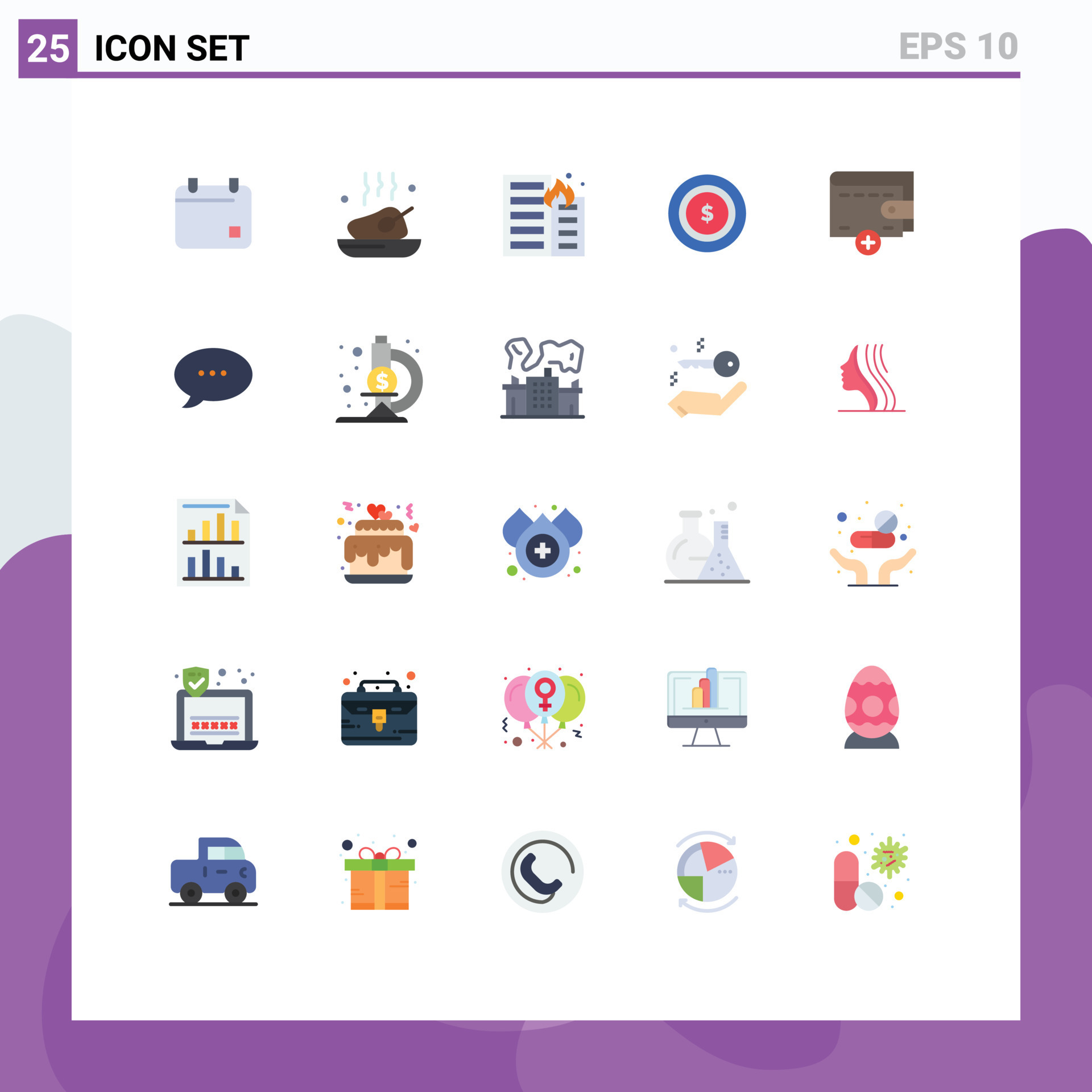 set-of-25-commercial-flat-colors-pack-for-money-dollar-roasted-american