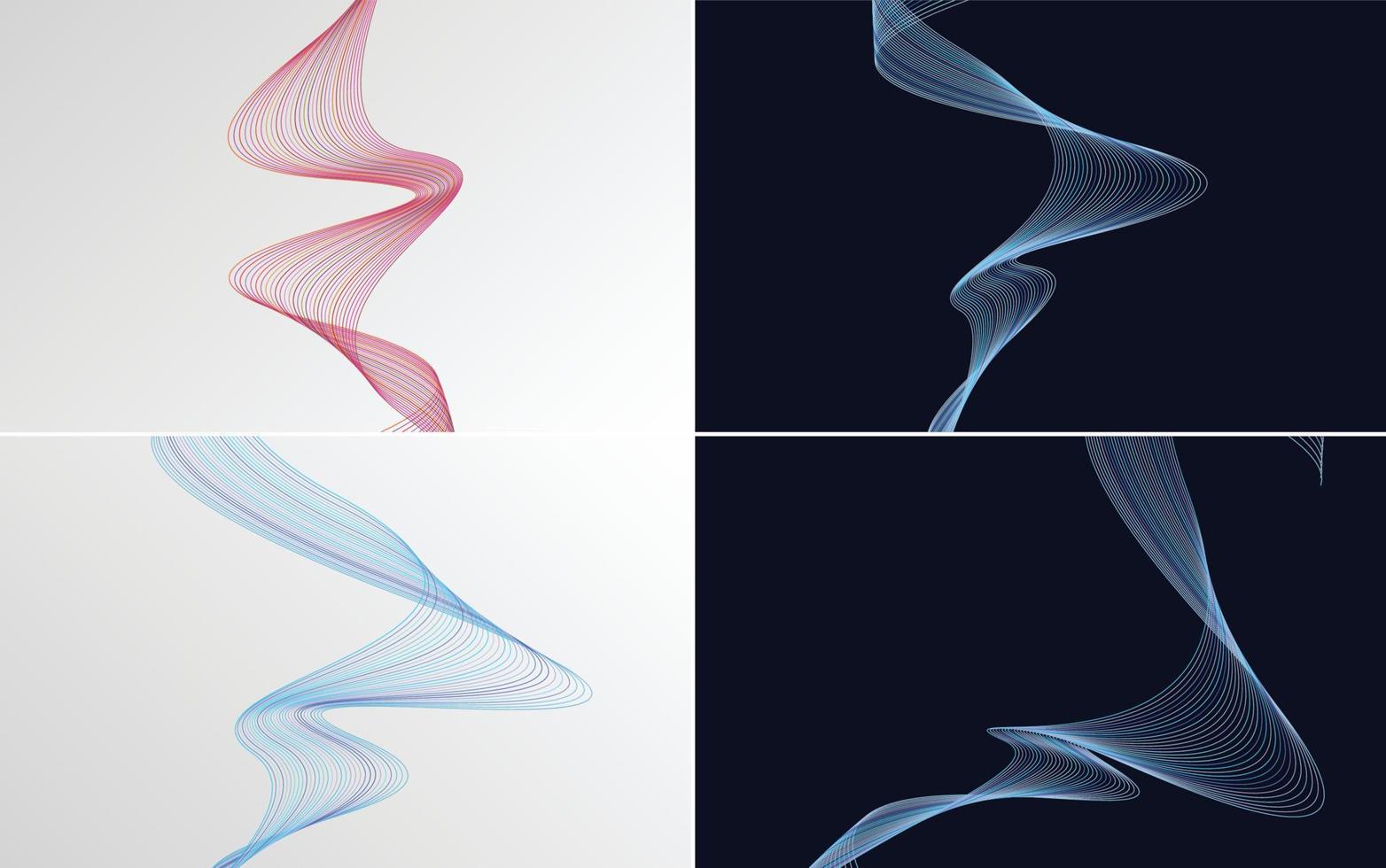 modern wave curve abstract presentation background Pack vector