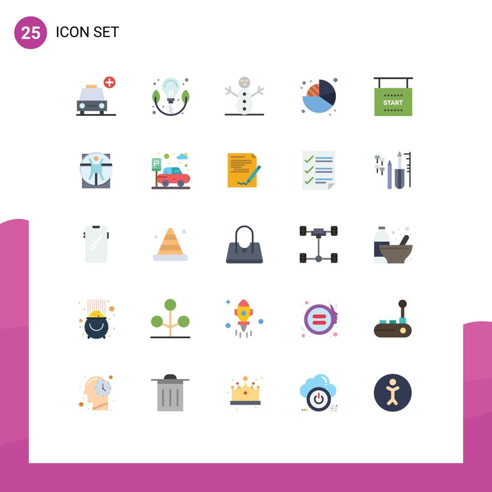 25 Universal Flat Colors Set for Web and Mobile Applications virtruvian races winter race pie Editable Vector Design Elements