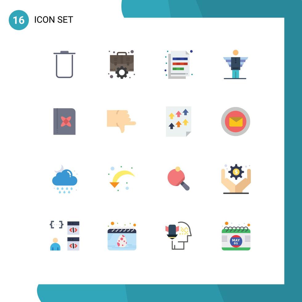Modern Set of 16 Flat Colors and symbols such as investor career color business swatch Editable Pack of Creative Vector Design Elements
