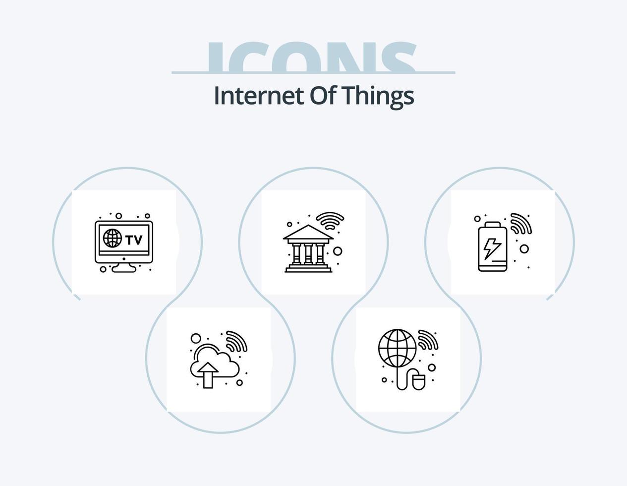 Internet Of Things Line Icon Pack 5 Icon Design. mixer. smart. camera. glasses. device vector