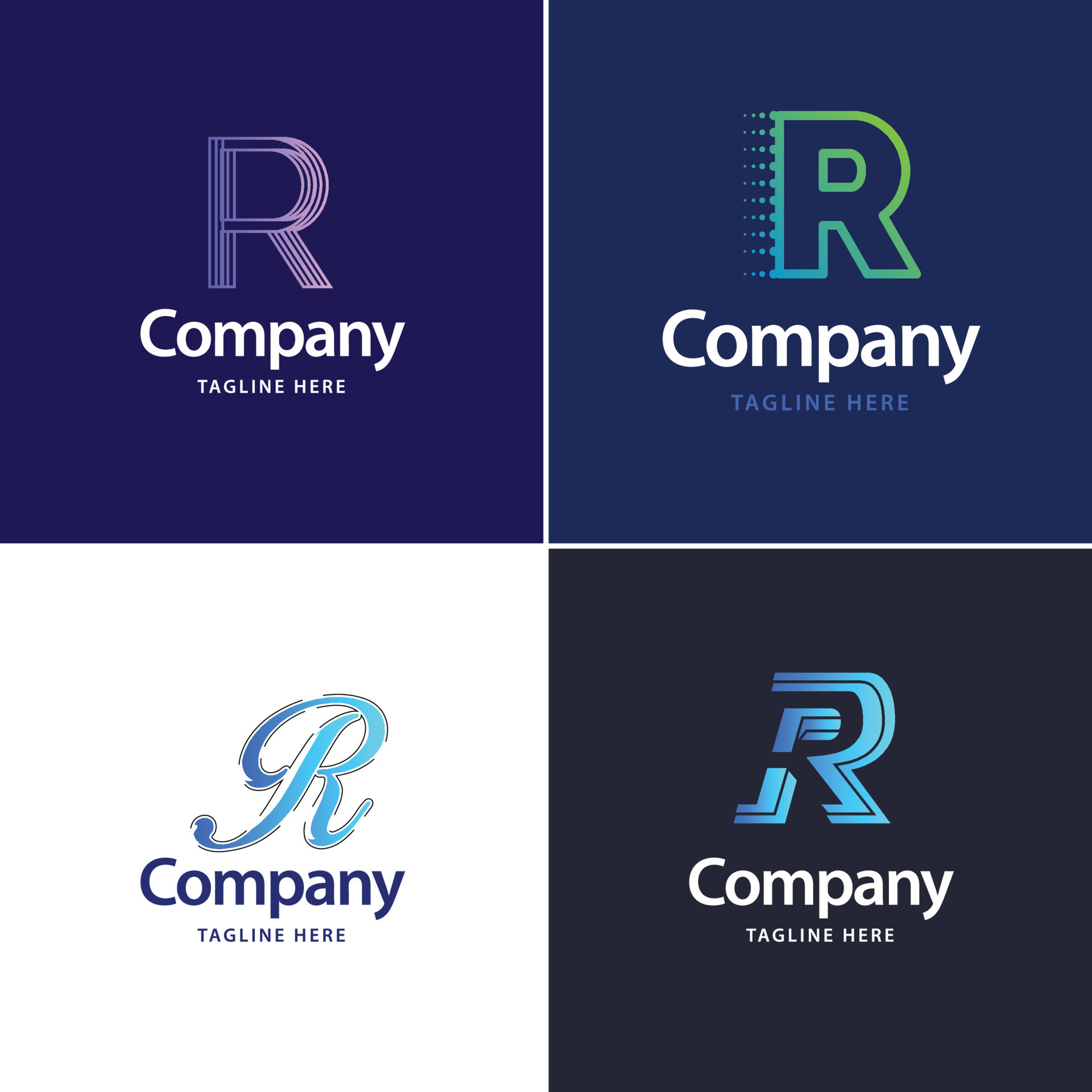 Letter R Big Logo Pack Design Creative Modern logos design for your