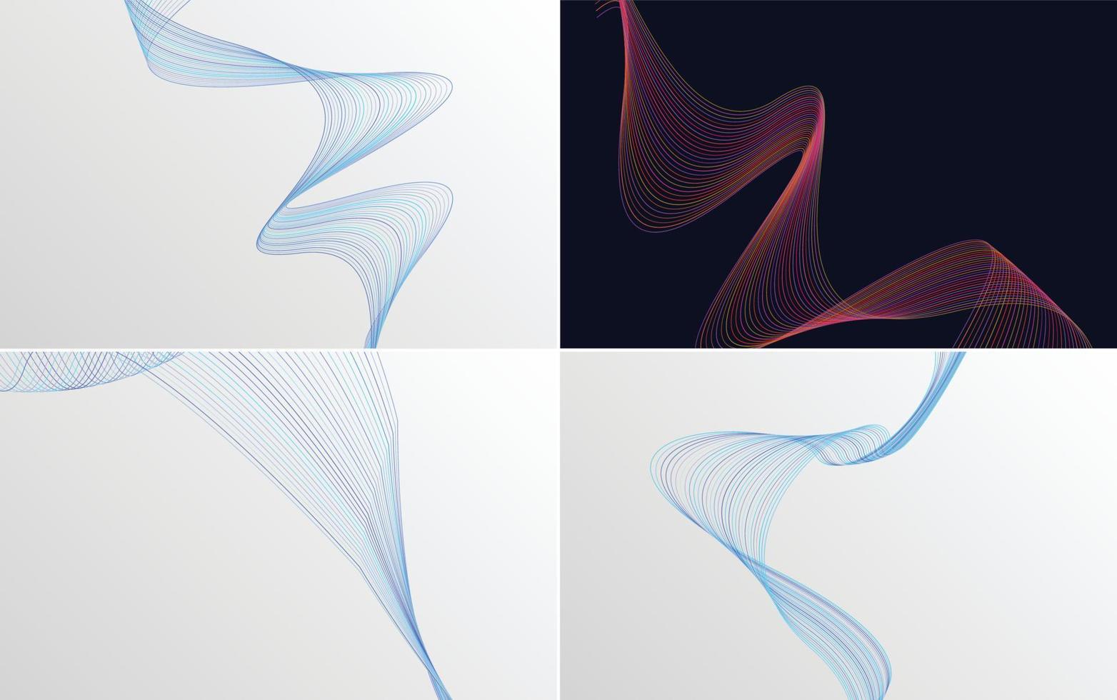 modern wave curve abstract presentation background Pack vector