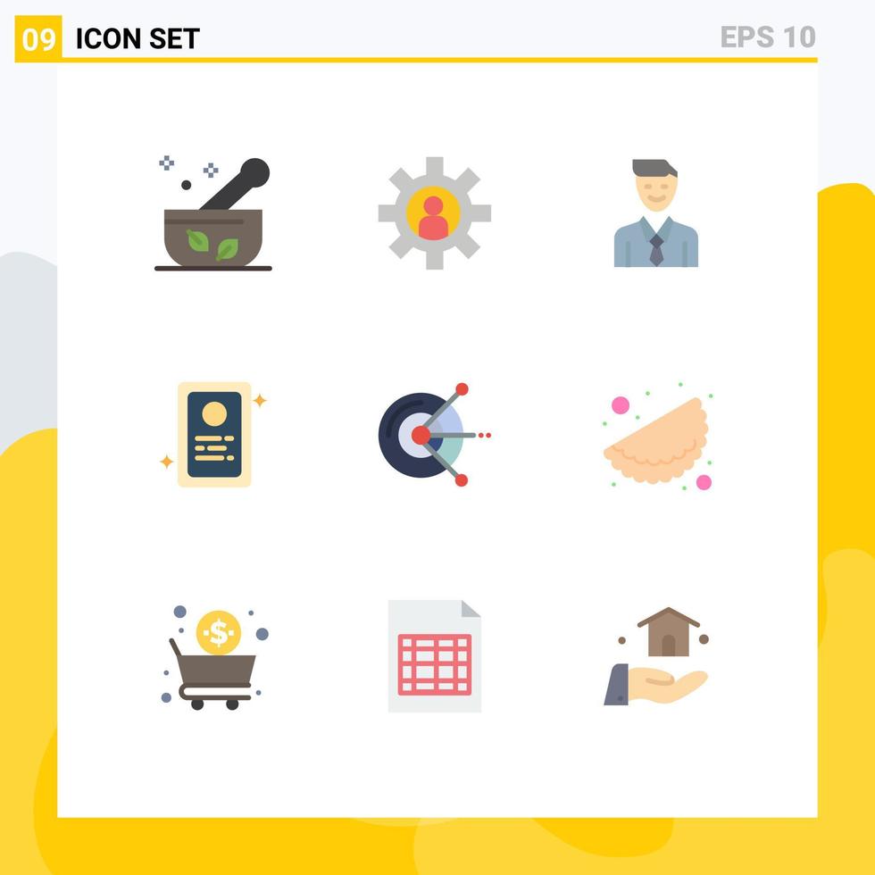 9 Thematic Vector Flat Colors and Editable Symbols of computing test business job application selection Editable Vector Design Elements