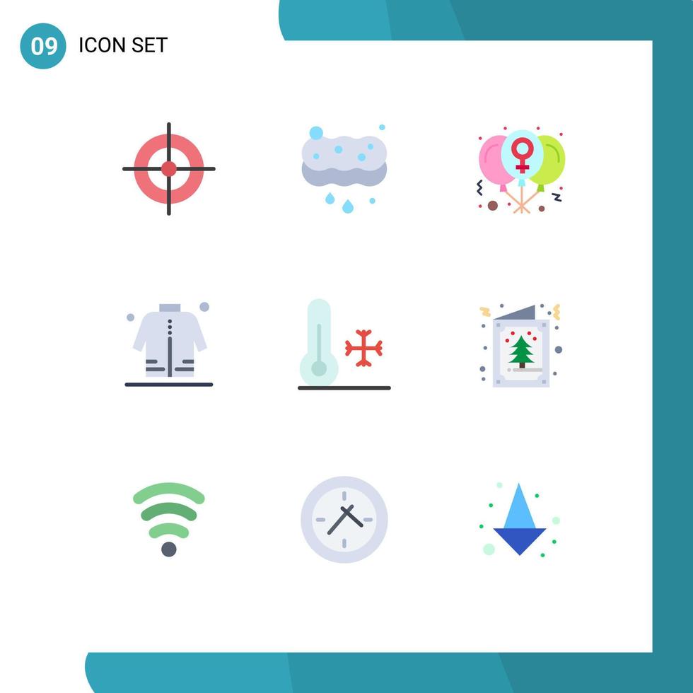 9 Universal Flat Colors Set for Web and Mobile Applications nature shopping day man jacket Editable Vector Design Elements