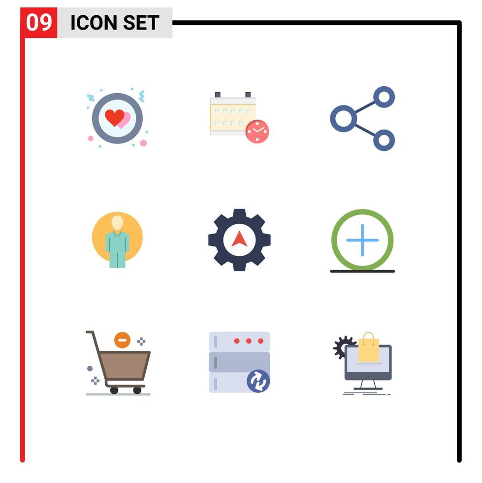9 Creative Icons Modern Signs and Symbols of cursor image link login user Editable Vector Design Elements
