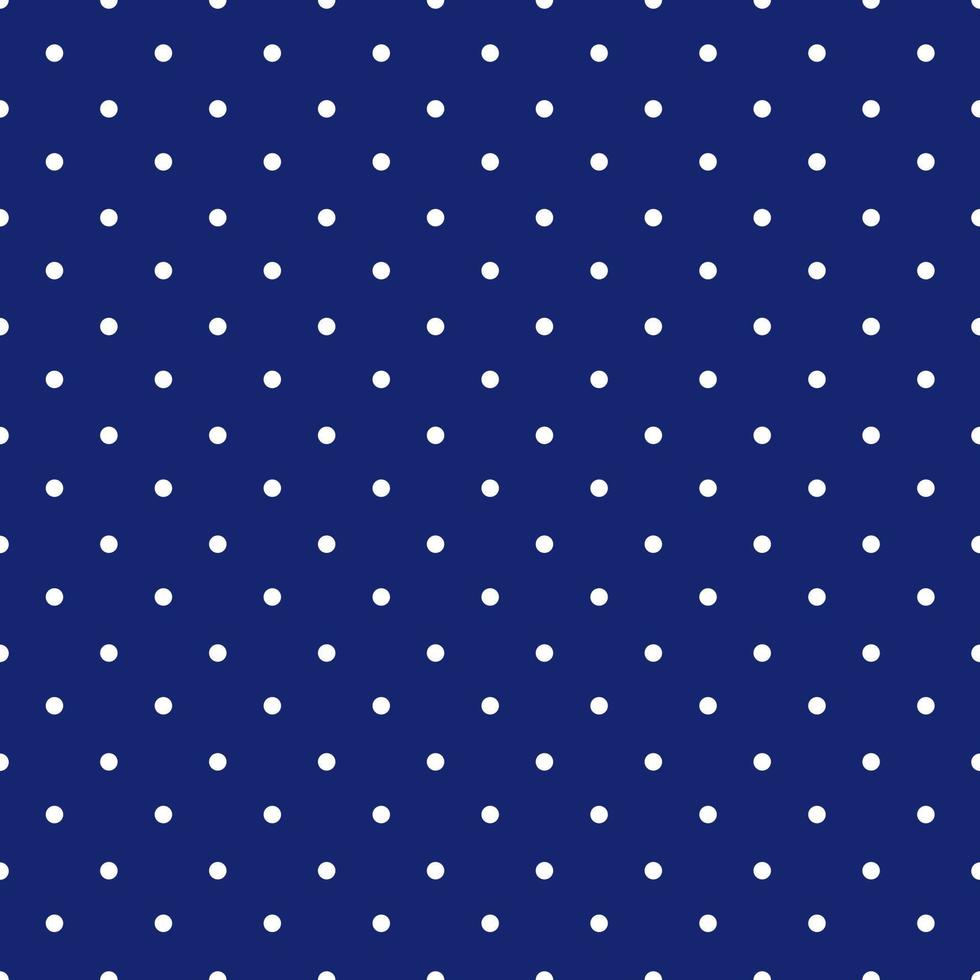 blue background polka fabric with white little dots seamless pattern vector