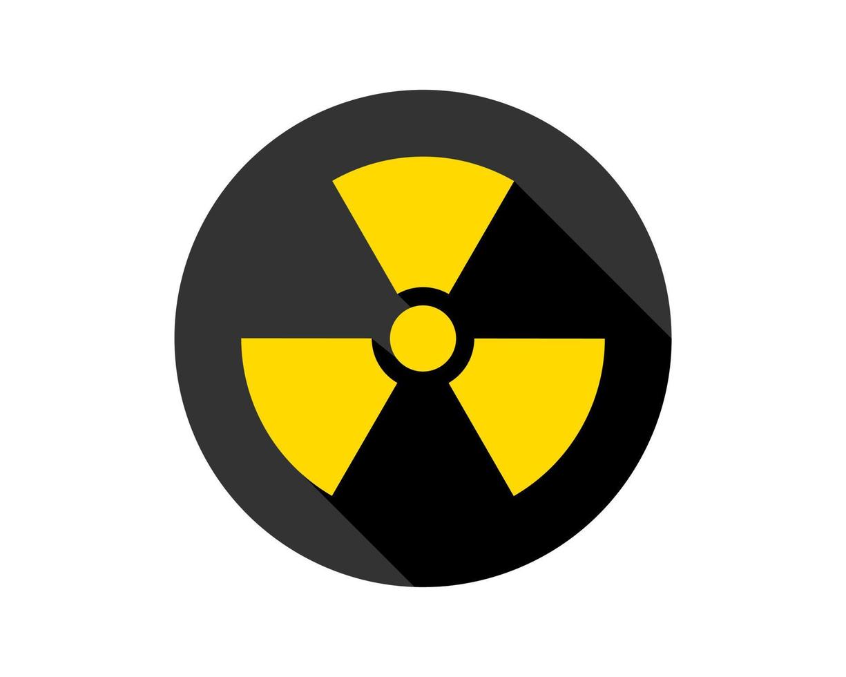 Radiation icon vector. Warning radioactive sign danger symbol. vector