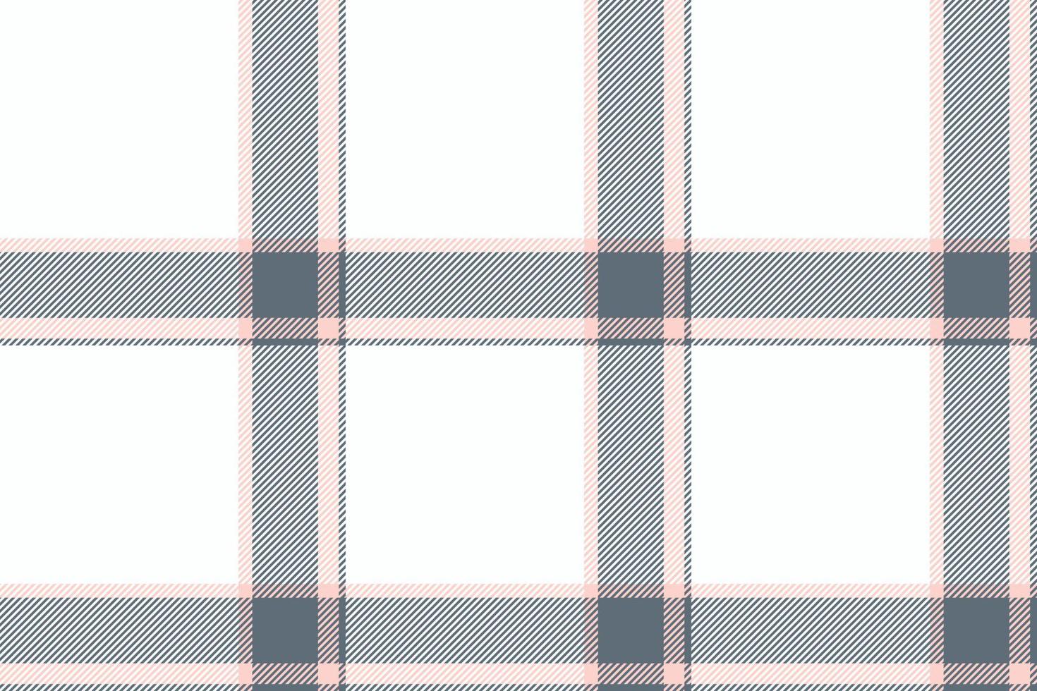 Plaid background, check seamless pattern in black white. Vector fabric texture for textile print, wrapping paper, gift card or wallpaper.