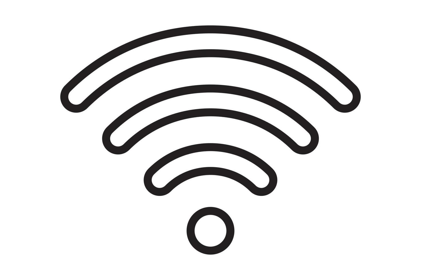 Wi Fi symbol signal connection. Vector wireless internet technology sign. Wifi network communication icon.