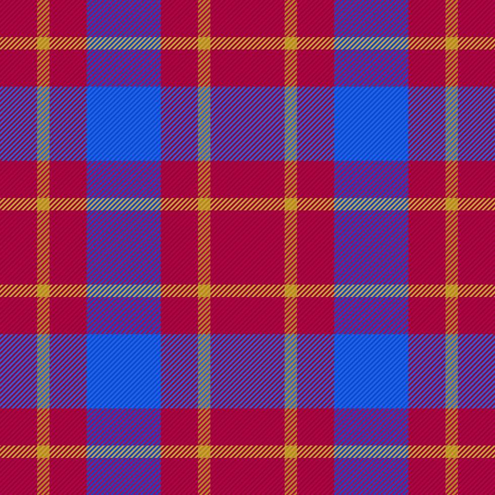 Check seamless plaid. Pattern background textile. Texture vector tartan fabric.