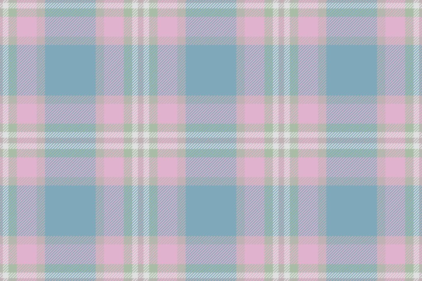 Plaid background, check seamless pattern in pink. Vector fabric texture for textile print, wrapping paper, gift card or wallpaper.