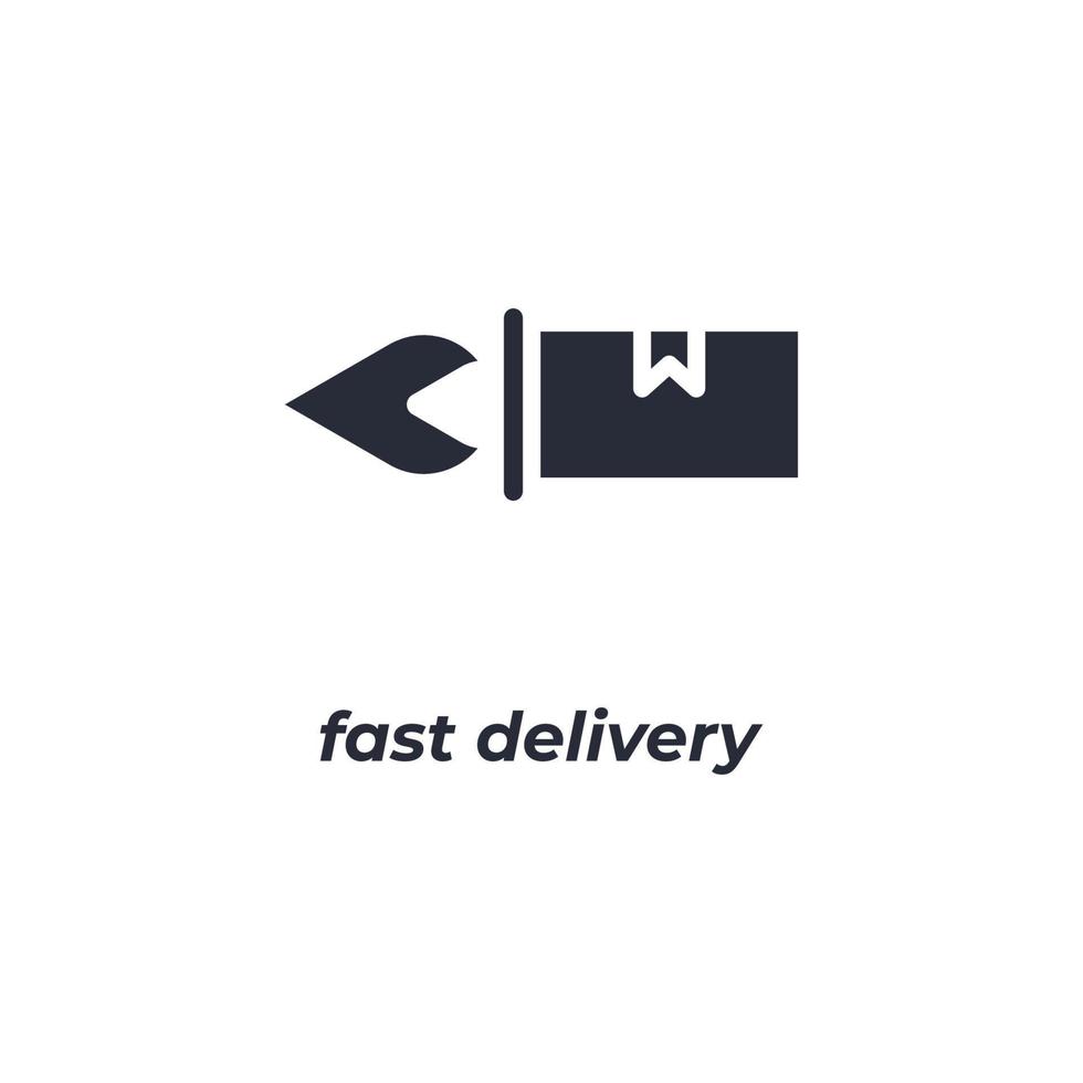 Vector sign fast delivery symbol is isolated on a white background. icon color editable.