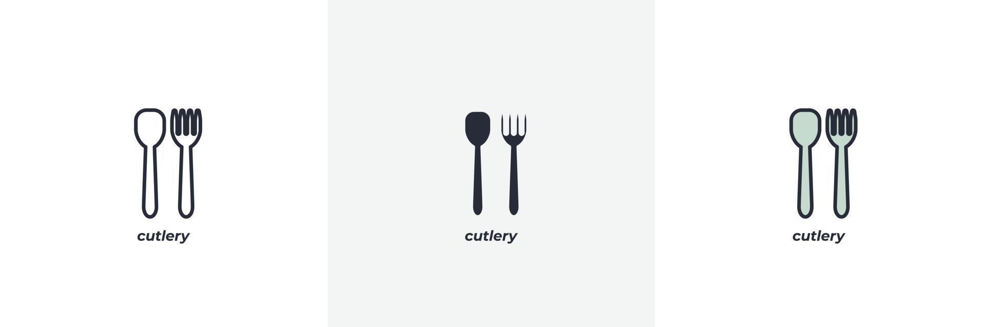 cutlery icon. Line, solid and filled outline colorful version, outline and filled vector sign. Idea Symbol, logo illustration. Vector graphics