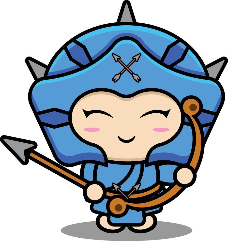 artemis cute tiny goddess of the hunters vector