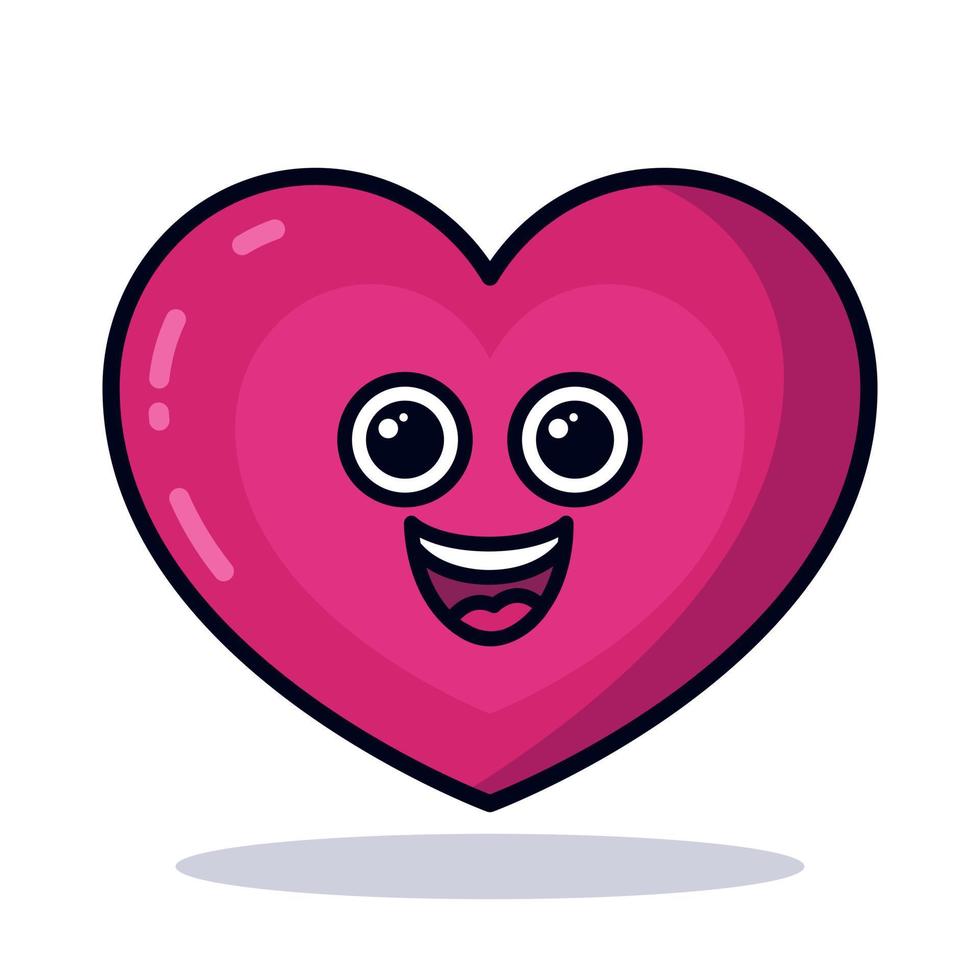 emoji de corazón feliz vector