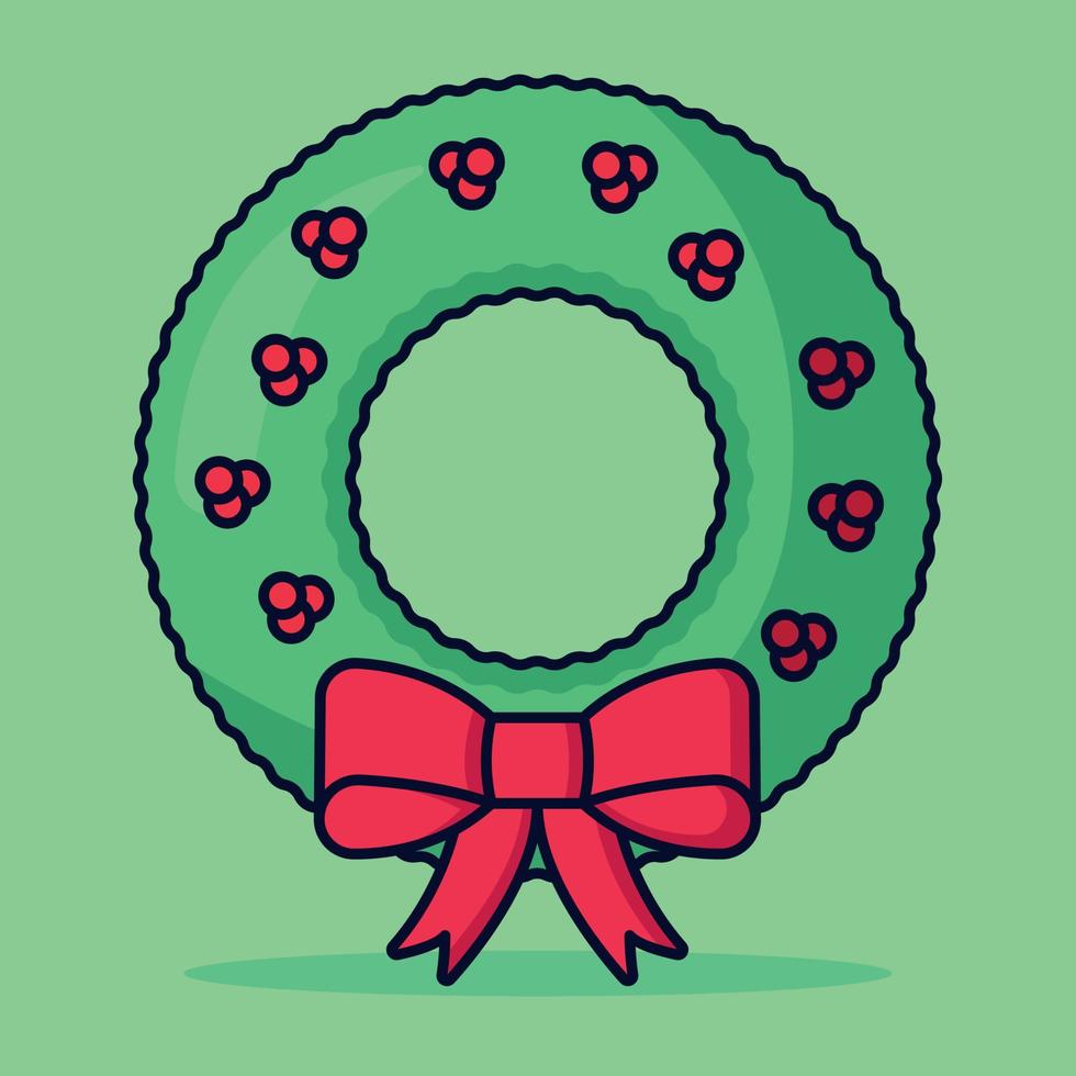 Christmas Holly Wreath 16257499 Vector Art at Vecteezy