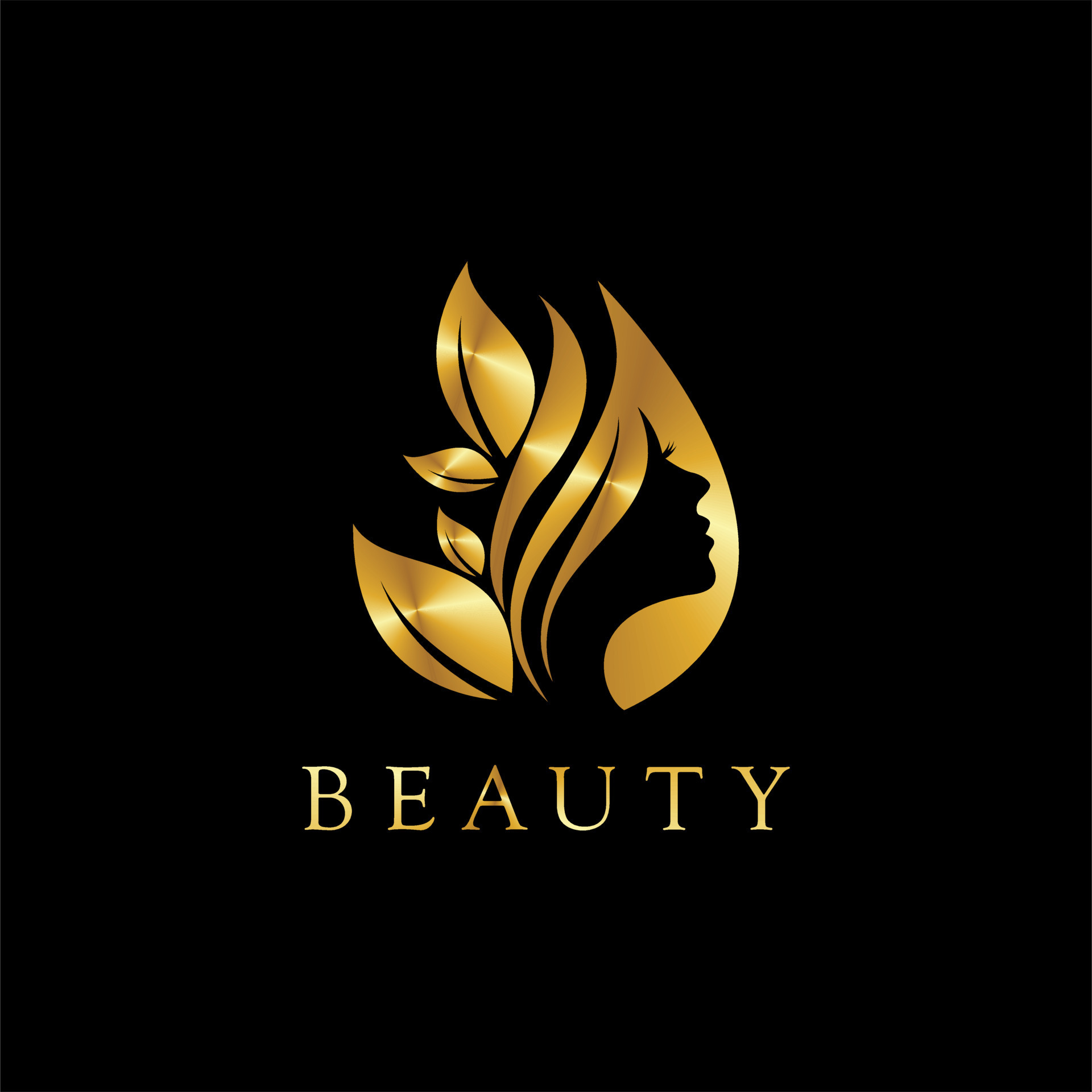 Beauty Logo Gold Vector Art, Icons, and Graphics for Free Download