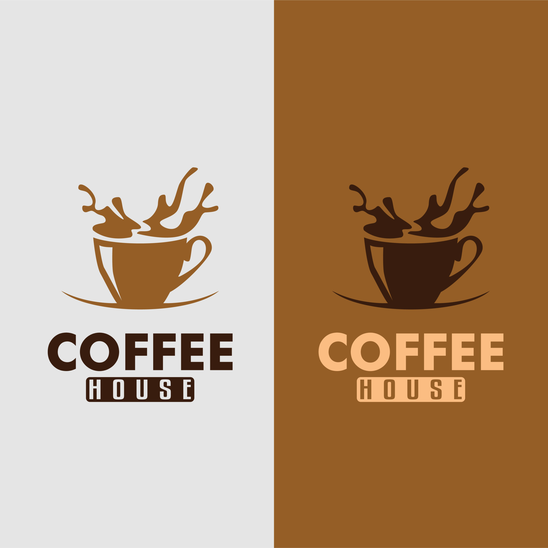 set Coffee Corner Logo design, with different background colors, modern