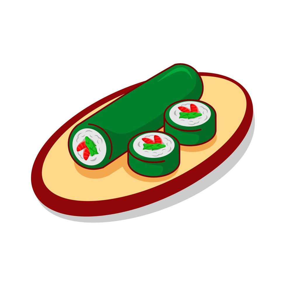 sushi japanese food , suitable for the needs of social media post elements vector