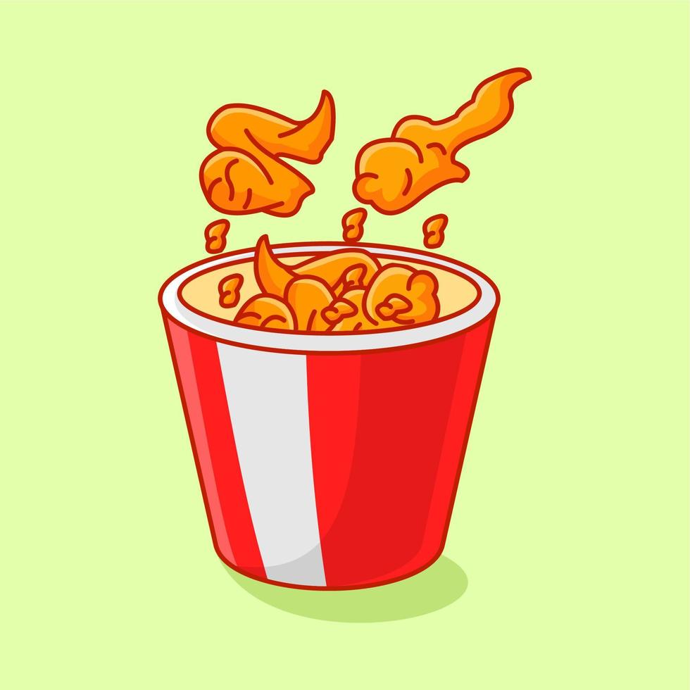 spicy sauce fried chicken, suitable for the needs of social media post elements vector