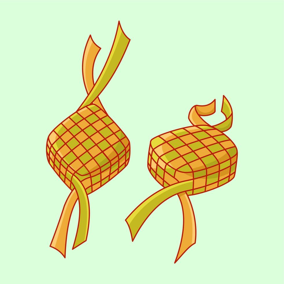 ketupat sayur, menú de comida indonesia vector