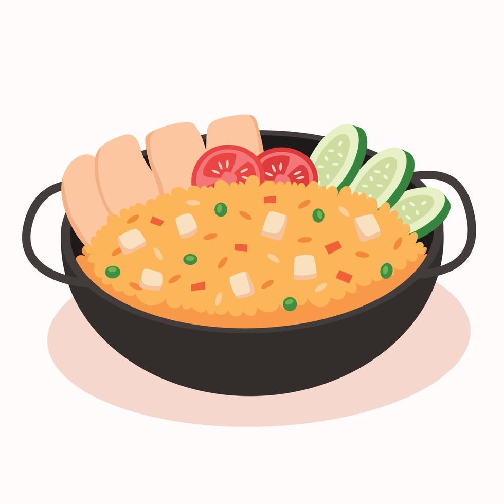 Delicious fried rice cartoon vector 16257703 Vector Art at Vecteezy