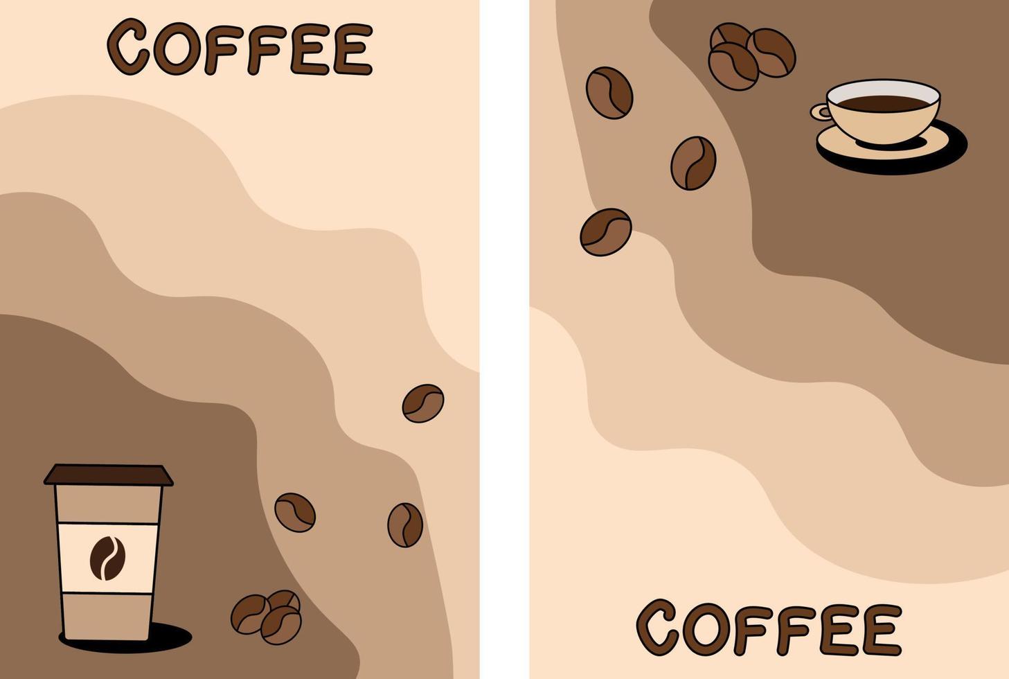 Poster mockup with coffee, vector. vector
