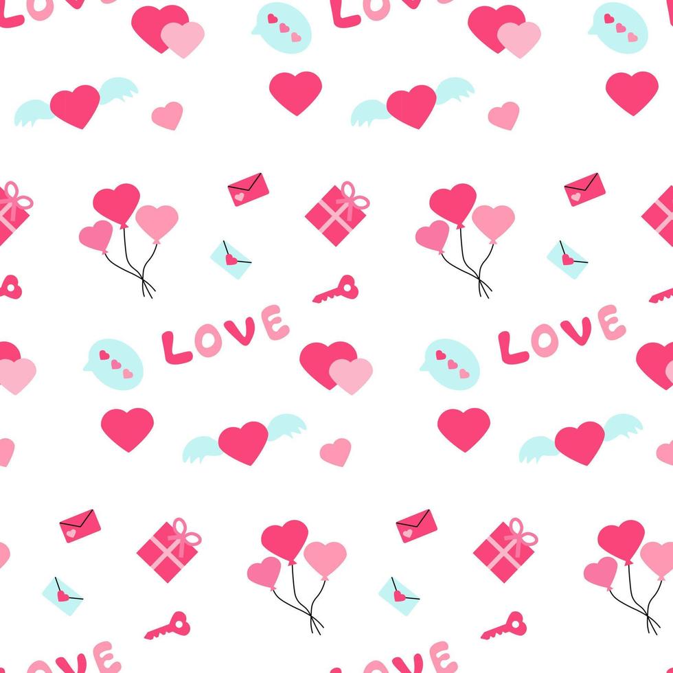 Valentine's day, seamless pattern, vector. vector