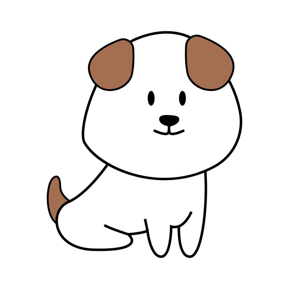clipart de la versión de dibujos animados de perro vector
