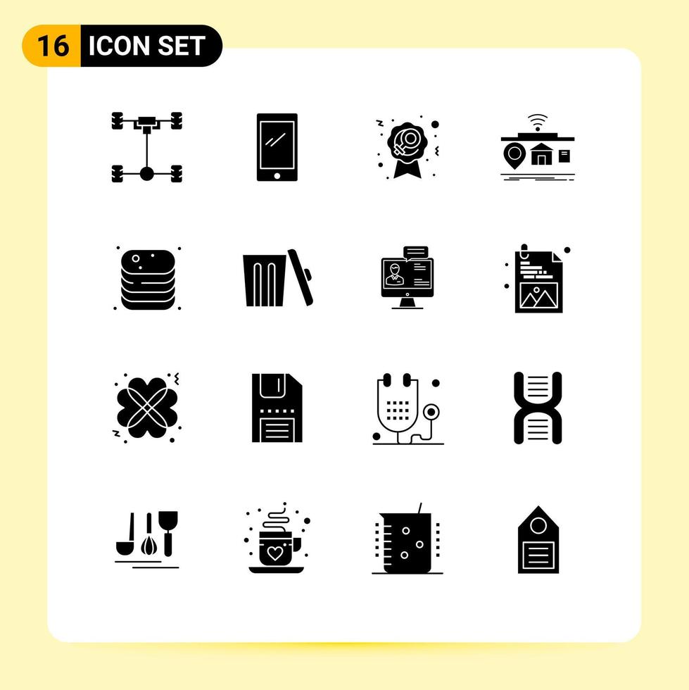 16 iconos creativos signos y símbolos modernos de cosas internet iphone gadgets mujer elementos de diseño vectorial editables vector