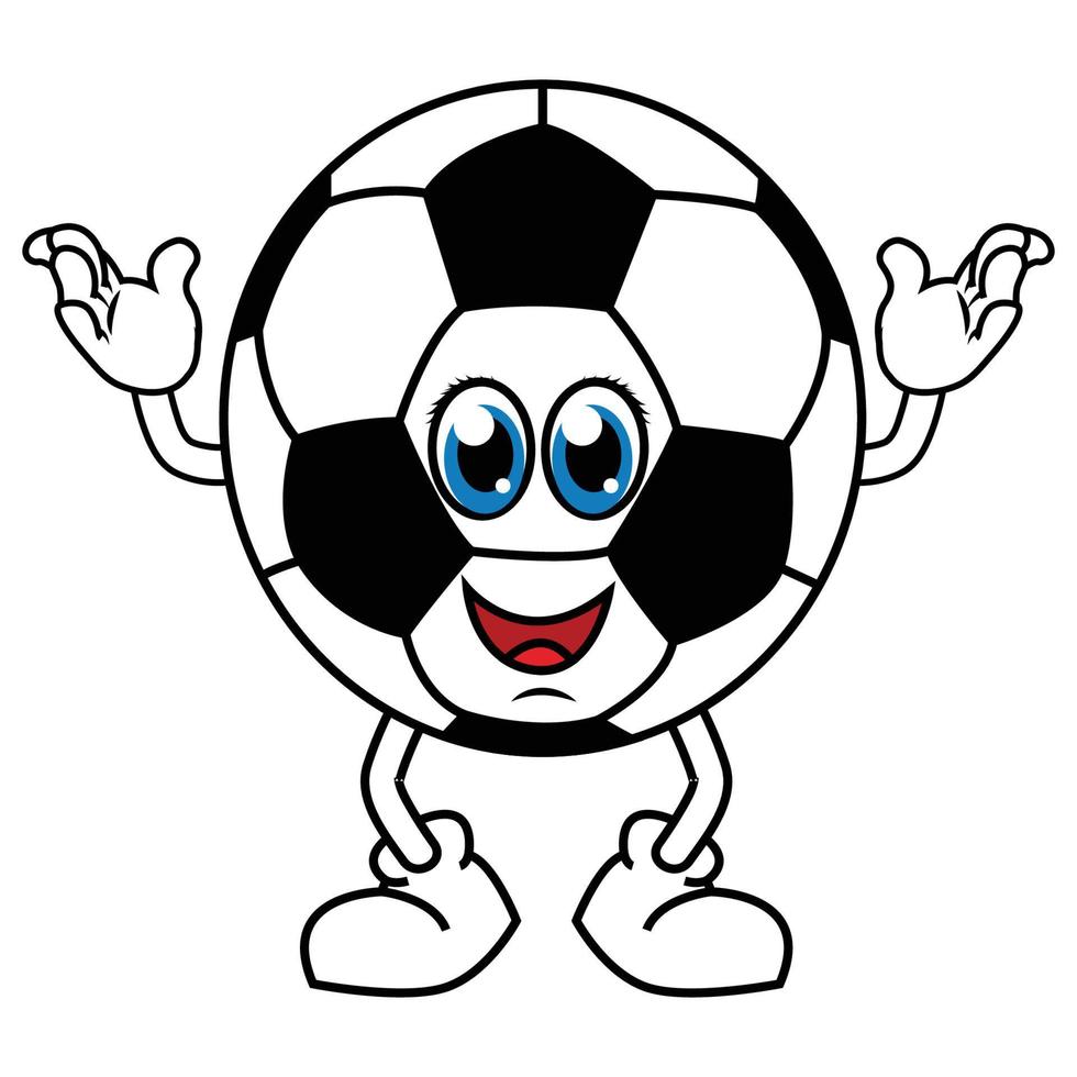 cute soccer ball cartoon graphic 16258098 Vector Art at Vecteezy