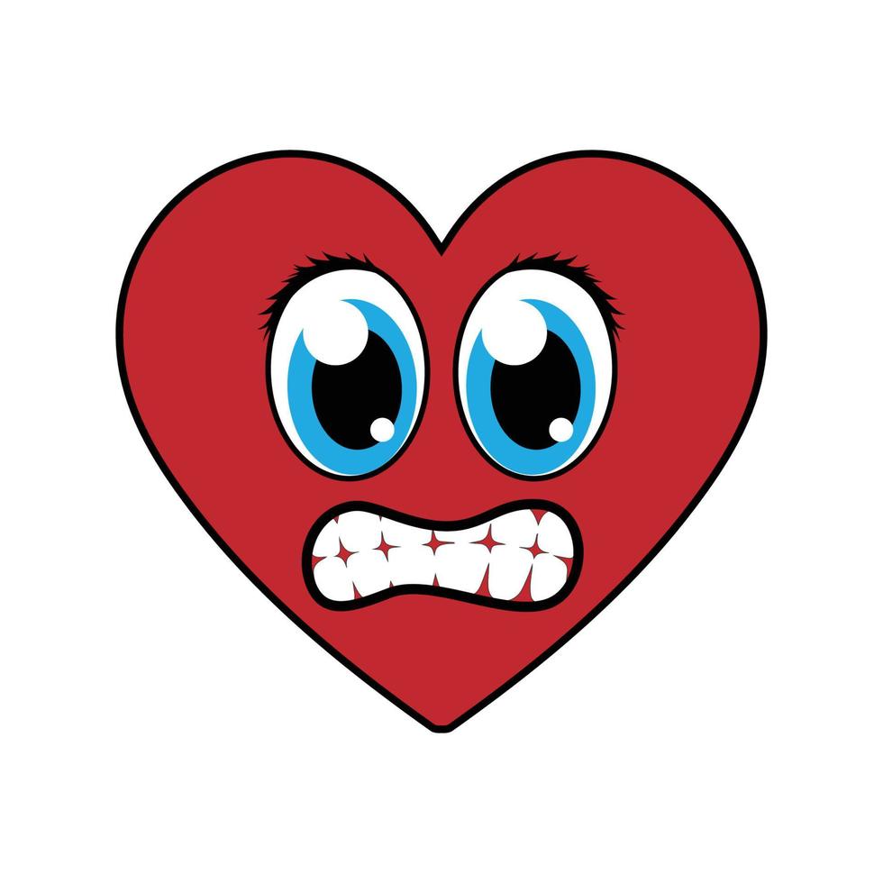 cute heart cartoon illustration graphic vector