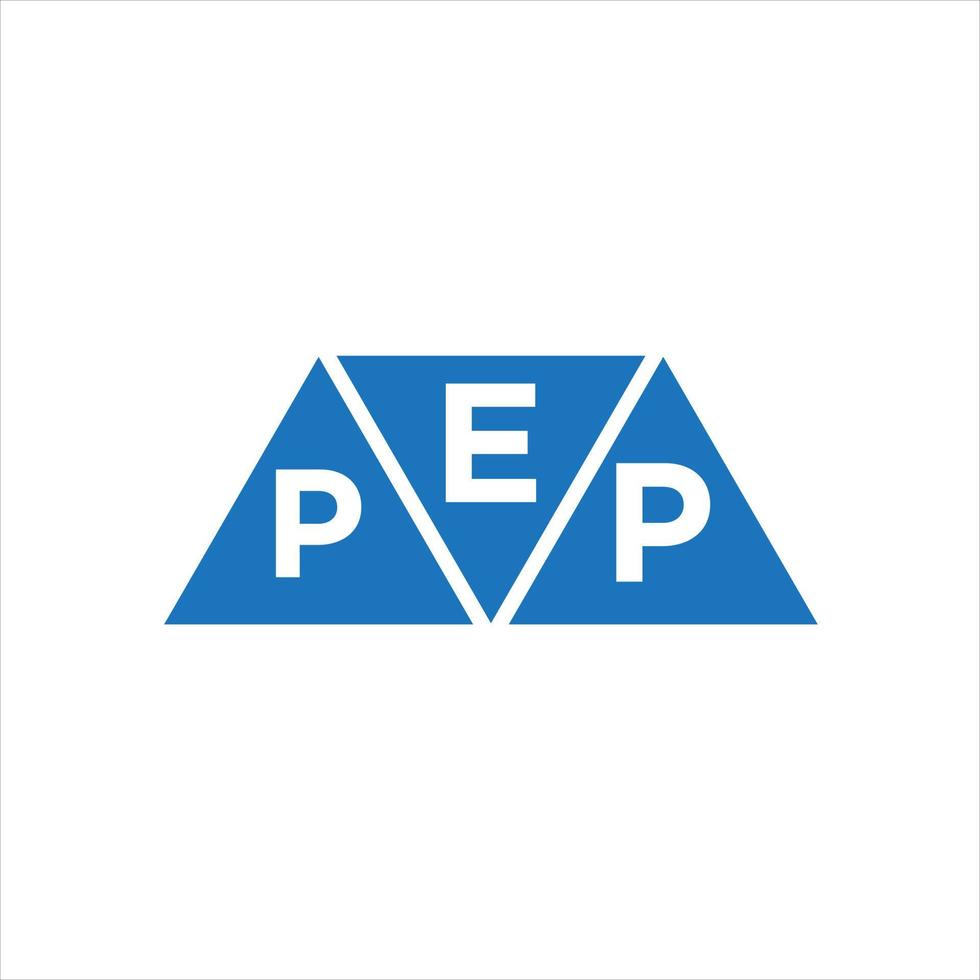 diseño de logotipo en forma de triángulo epp sobre fondo blanco. epp creative iniciales carta logo concepto. vector