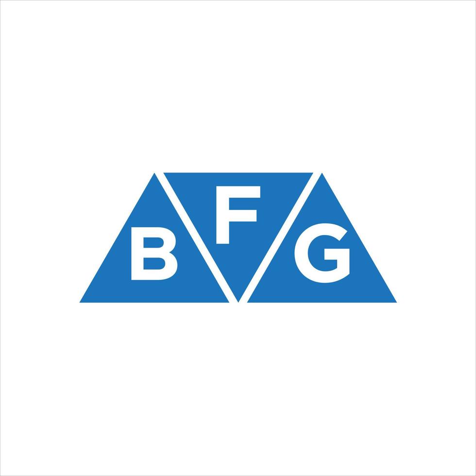 diseño de logotipo en forma de triángulo fbg sobre fondo blanco. concepto de logotipo de letra de iniciales creativas fbg. vector