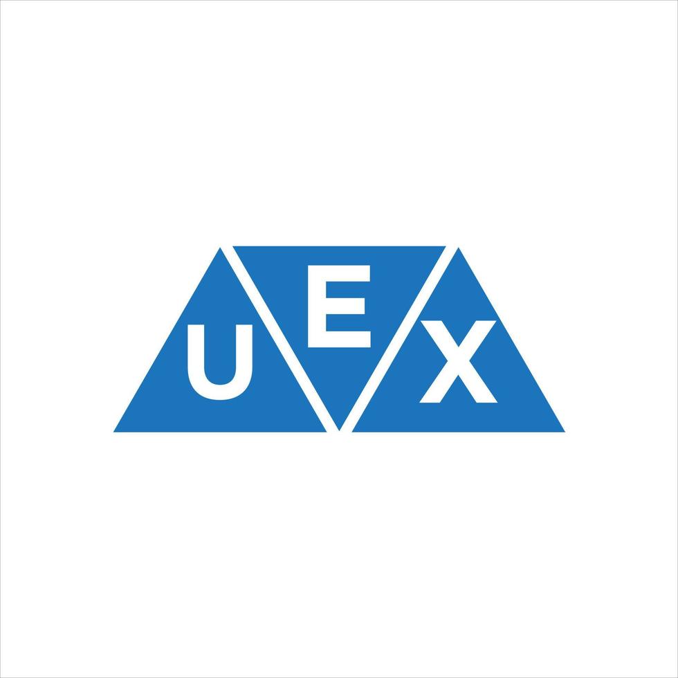 EUX triangle shape logo design on white background. EUX creative initials letter logo concept. vector