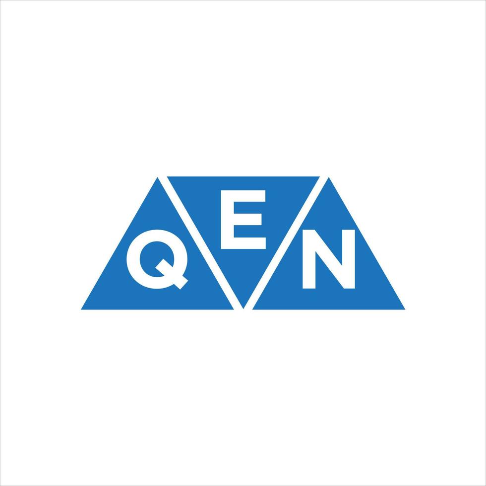 EQN triangle shape logo design on white background. EQN creative initials letter logo concept. vector