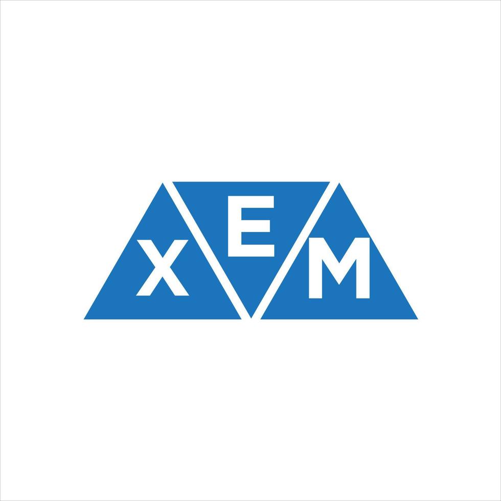 EXM triangle shape logo design on white background. EXM creative initials letter logo concept. vector