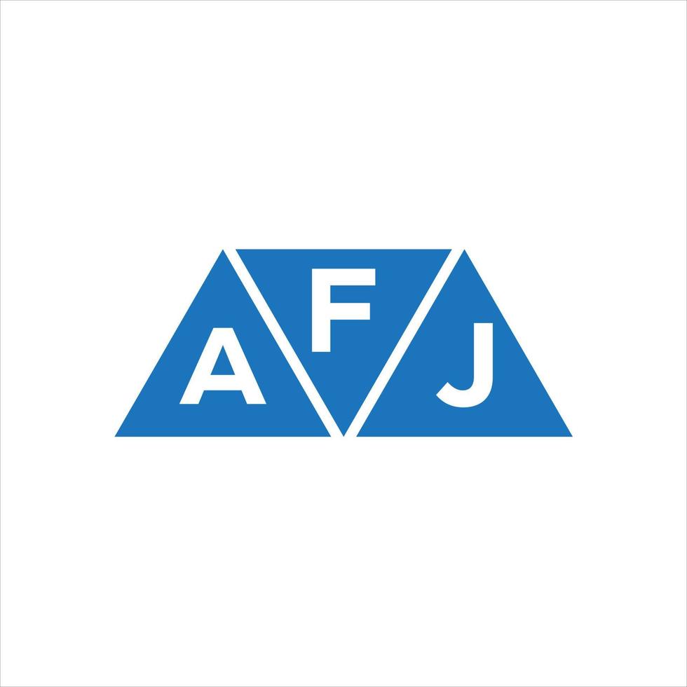 FAJ triangle shape logo design on white background. FAJ creative initials letter logo concept. vector